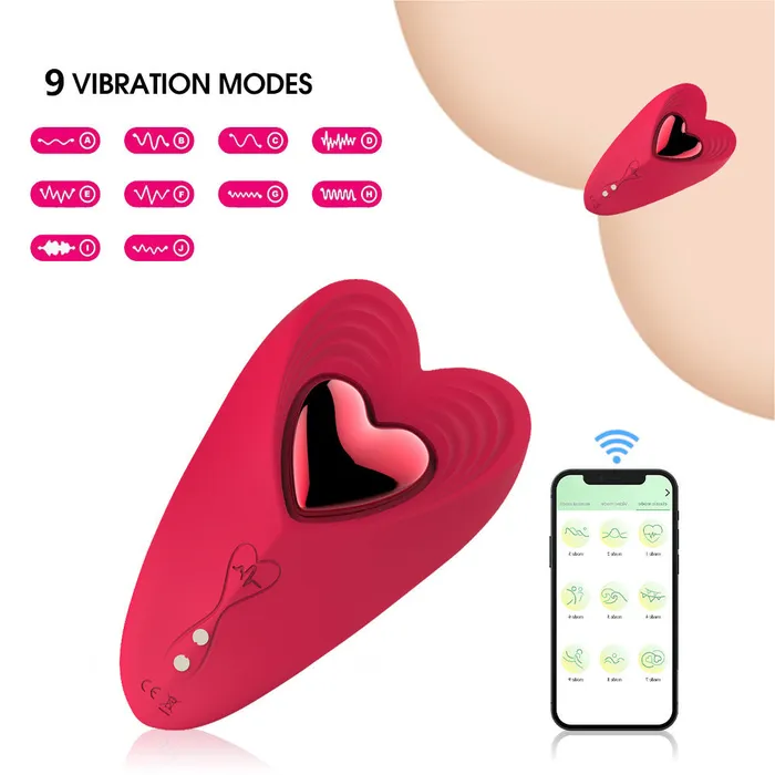 honeysx Female Sex Toys Heart Shaped App Remote Control Panty Vibrator