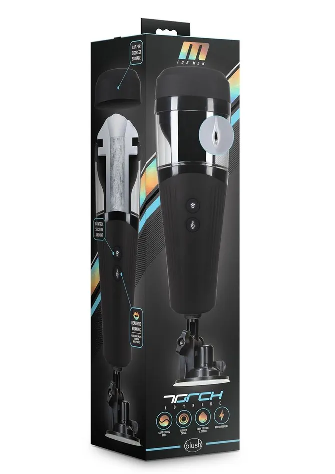 M For Men Torch Joyride Rechargeable Masturbator Frosted M for Men Male Sex Toys