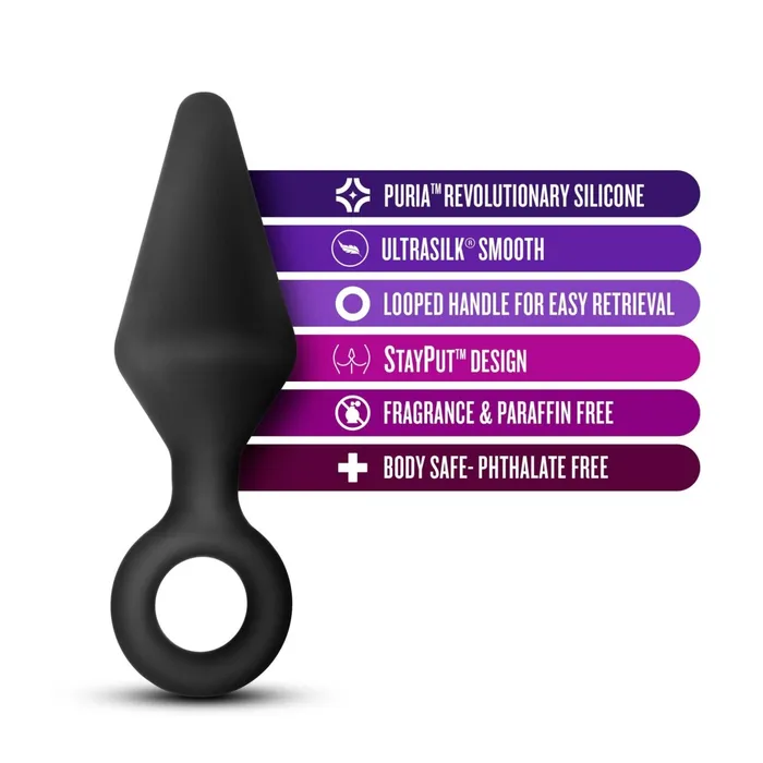 Anal Adventures Platinum Silicone Loop Plug Black Blush Novelties Anal Anal Adventures Platinum Silicone Loop Plug Black Blush Novelties Anal