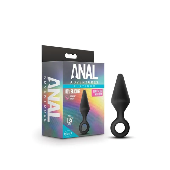 Anal Adventures Platinum Silicone Loop Plug Black Blush Novelties Anal Anal Adventures Platinum Silicone Loop Plug Black Blush Novelties Anal